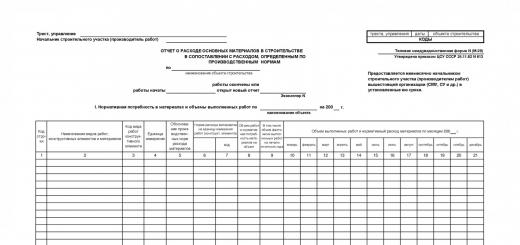 Материальный отчет Материальный отчет форме м 19 образец